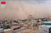 طوفان گرد و غبار در حاجی آباد فارس
