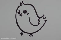 آموزش راحت نقاشی به کودکان - نقاشی پرنده