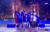 اهدای جام قهرمانی لیگ والیبال ملت ها به فرانسه