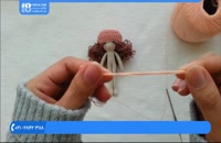 آموزش بافت عروسک _ نحوه نصب موهای عروسک به سر