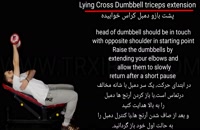 Lying Cross dumbbell triceps extension/پشت بازو دمبل کراس خوابیده