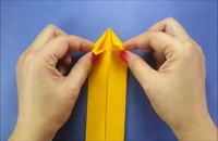 آموزش تصویری ساخت کاردستی ماهی زرد با کاغذ