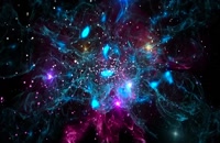 ویدیو فوتیج ذرات و ستاره در فضا
