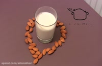 طرز تهیه شیر بادام اورگانیک خانگی