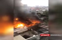 آتش سوزی و انفجار مهیب انبار مواد قابل اشتعال در چین