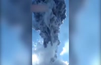 فوران عظیم یک کوه آتشفشان در اندونزی