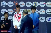 مراسم اهدای مدال طلا به پویا دادمرز در جام تورلیخانوف