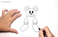 آموزش قدم به قدم نقاشی خرس عروسکی برای کودکان