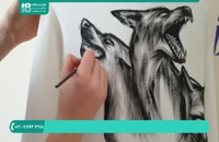نقاشی روی هودی پسرانه در طرح روباه