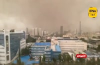 ویدئویی از هوای طوفانی تهران