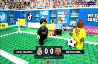 شبیه سازی دیدار رئال مادرید و بارسلونا با عروسک لگو