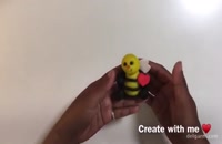 کاردستی آسان زنبور خمیری عروسکی