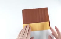 آموزش ساخت جعبه کاغذی دو رنگ _ جعبه اوریگامی