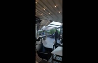 زیباترین سقف کنترلی رستوران بام-بهترین سقف ریموتدار کافه رستوران-سقف تاشو پیتزافروشی