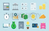 مجموعه آیکون فوتیج انیمیشن اقتصاد Finance Icons Pack