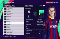 قدرت و مشخصات بازیکنان تیم بارسلونا در PES 21