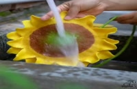 ویدئو آموزش ساخت گل آفتابگردان با نمد