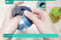 سیسمونی نوزادی | روش دوخت پاپوش به شکل کفش برای نوزاد