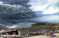 فوران کوه آتشفشانی عظیم در اندونزی