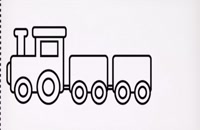آموزش نقاشی ساده و زیبای قطار برای کودکان