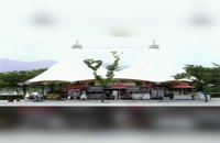 سقف کششی کافه رستوران- زیباترین سقف چادری تالار پذیرایی-پوشش کششی روفگاردن کافه رستوران-سقف چادری روف تراس فست فود