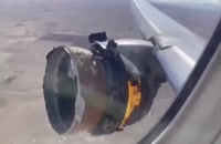 آتش سوزی موتور هواپیمای مسافربری