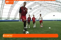 آموزش فوتبال به کودکان - تمرین به کودکان برای دریبل زدن