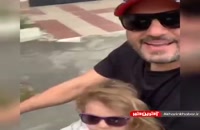 موتورسواری سام درخشانی با دخترش