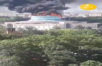 آتش گرفتن مسجد ستاد فرماندهی نیرو انتظامی
