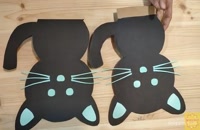 آموزش نحوه ساخت جامدادی رو میزی به شکل گربه سیاه