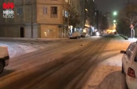 تصاویری از بارش شبانه برف در مشهد