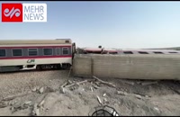 ویدئویی از صحنه حادثه خروج از ریل قطار مسافربری