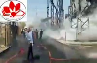 کلیپی از آتش سوزی در نیروگاه شهید مدحج زرگان (اهواز)