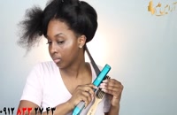 فیلم آموزش کراتینه کردن مو با برس صاف کننده مو و اتو مو