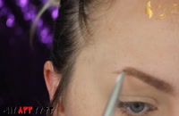 فیلم آموزش آرایش ابرو کوتاه با رنگ روشن
