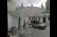 سایبان توقفگاه خودرو های ارامستان-پوشش پارکینگ پادگان-زیباترین سایبان امبولانس-سقف کششی کارواش-09380039391 حقانی