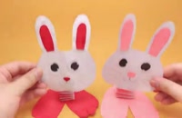 آموزش کاردستی با کاغذ رنگی اوریگامی خرگوش