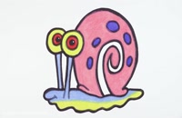 آموزش نقاشی حلزون باب اسفنجی برای کودکان