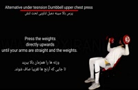 Alternative under tension dumbbell upper chest press / بالا سینه دمبل تناوبی تحت تنش