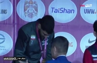 مراسم اهدای مدال طلا به سوادکوهی قهرمان وزن 79 کیلوگرم