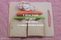 آموزش درست کردن ساندویچ مرغ برای بچه ها