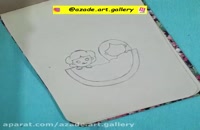 آموزش نقاشی به کودکان این قسمت نقاشی پسرونه شب یلدا