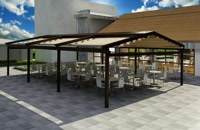 حقانی 09380039391-جدیدترین سیستم سقف متحرک رستوران بام-سایبان اتوماتیک  روفگاردن تالار مجتمع پذیرایی