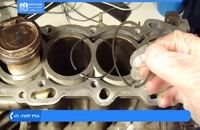 آموزش تعمیر موتور تویوتا -  نحوه اندازه گیری فاصله انتهایی تحمل حلقه پیستون VVTiبستن قطعات موتور