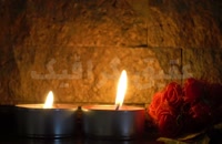 سوختن شمع کنار گل سرخ