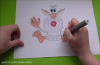 آموزش نقاشی به کودکان - نقاشی شخصیت کارتون بوبا