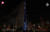 مراسم فوقالعاده زیبای آتشبازی بزرگ سال نوی میلادی در برج خلیفه دبی ۲۰۲۱