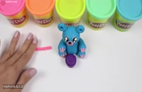 ساخت خرس رنگی با خمیر بازی