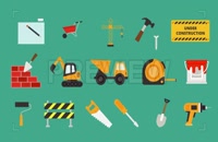 مجموعه آیکون فوتیج ساخت و ساز Construction Icons