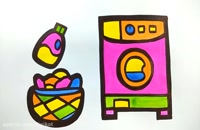 آموزش نقاشی به کودکان | این قسمت نقاشی ماشین لباسشویی
